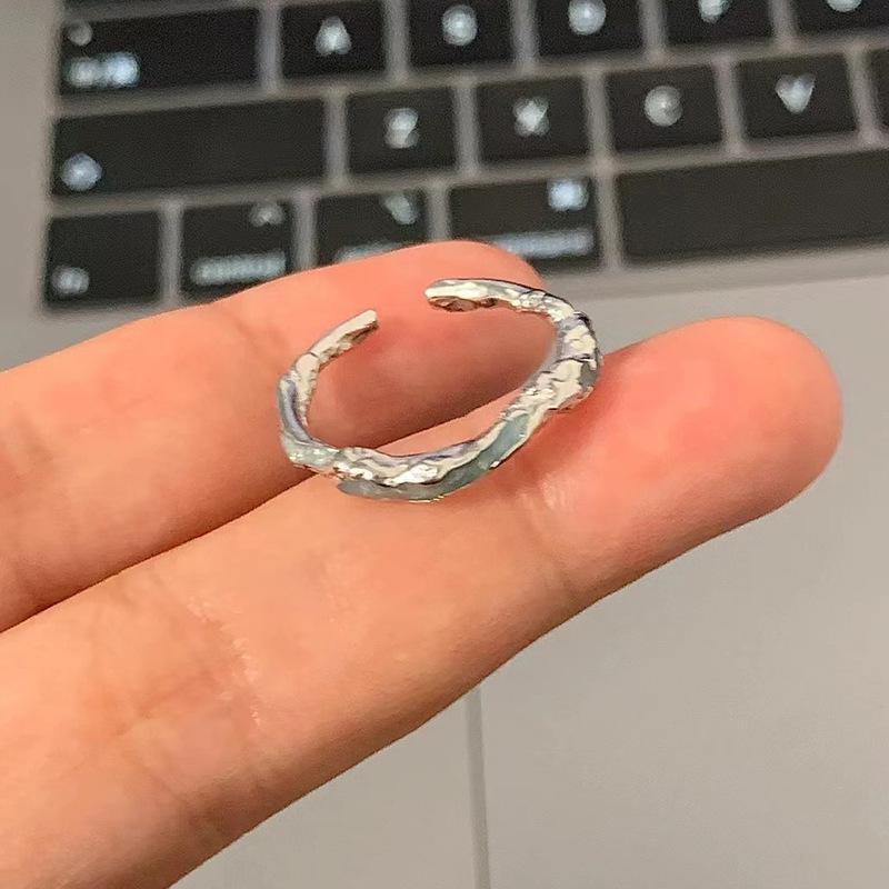 ANENJERY Nieregularne niebieskie pierścionki epoksydowe dla kobiet dziewczynki moda słodki fajny pierścionek OL akcesoria do biżuterii