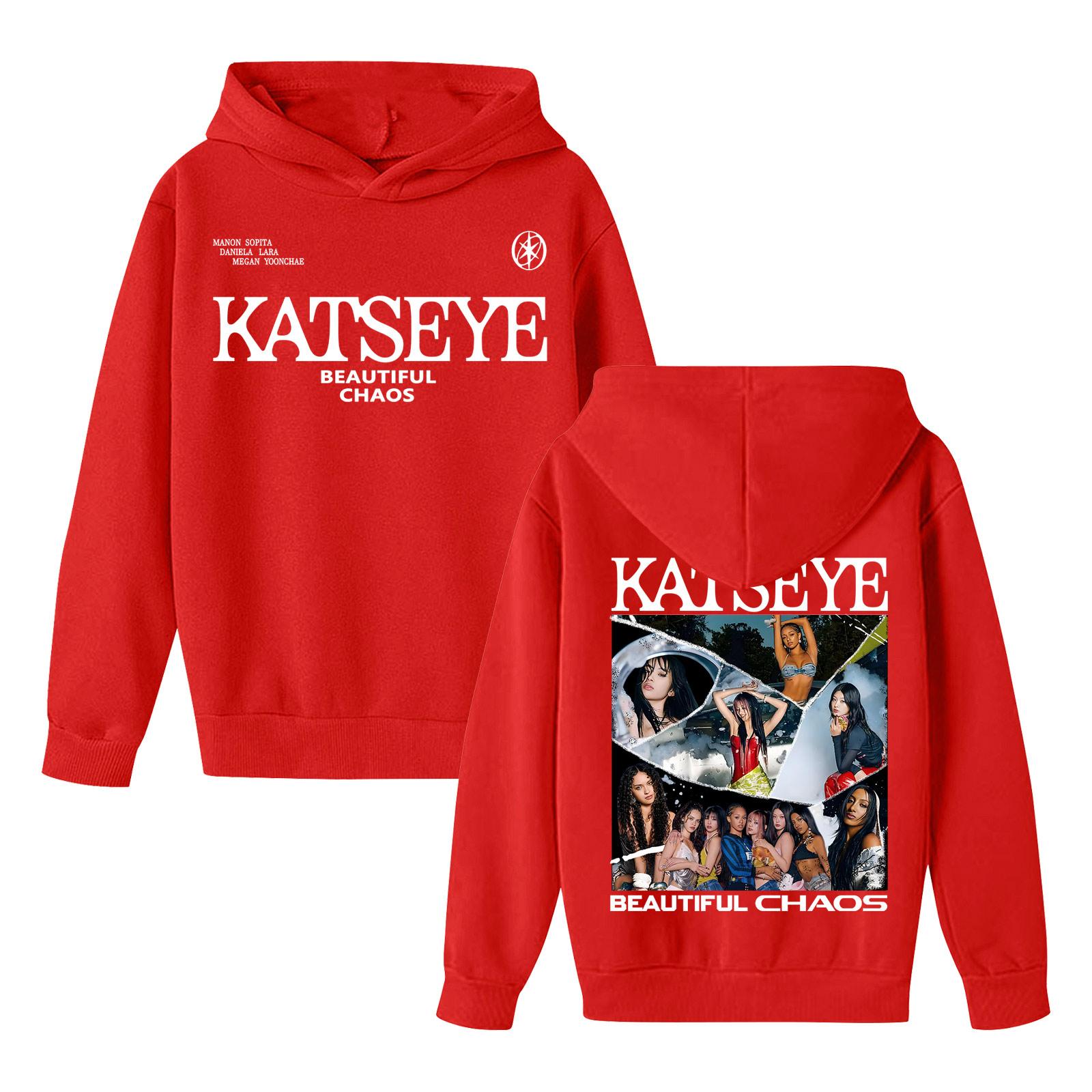 

Детский пуловер с длинным рукавом, свободного кроя, с принтом букв, капюшоном на шнурке 130 красный