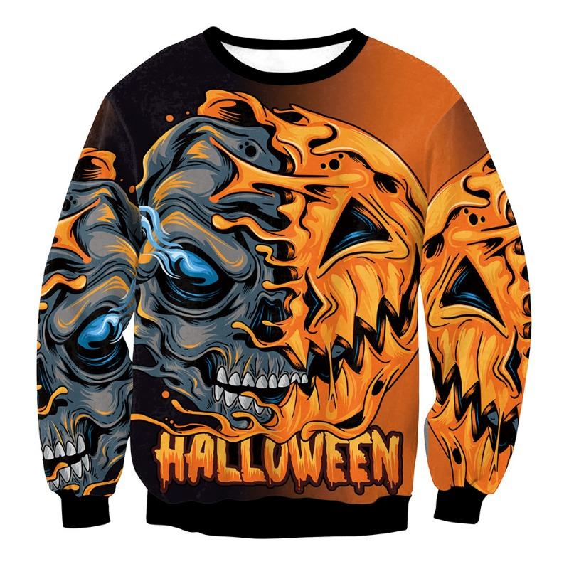 Halloween Hot Street Casual Top Funny Balloon Three-dimensional Print Sweater