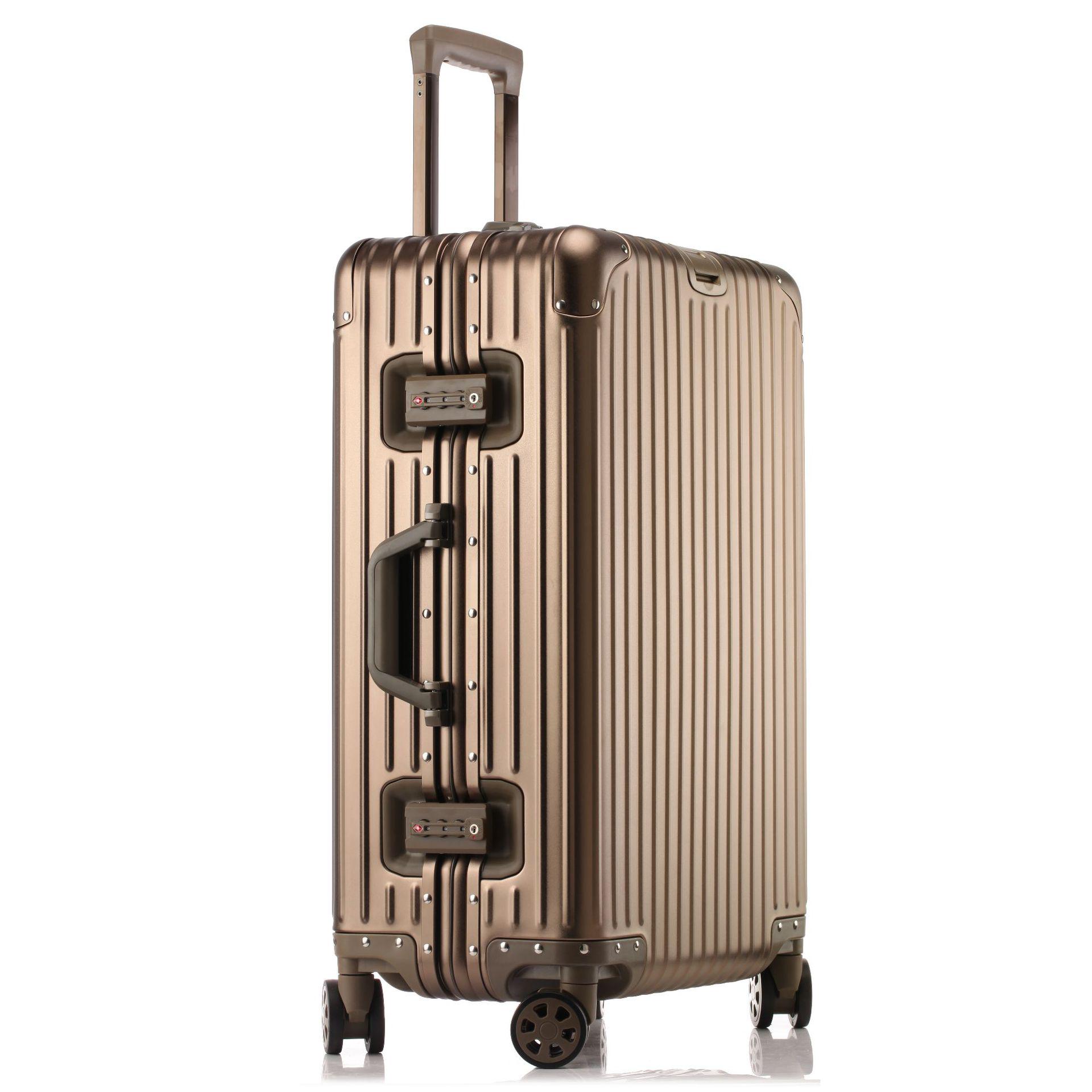 

20 Classic Aluminum-Magnesium Alloy Suitcase with Customs Lock 20-inch Carry-On