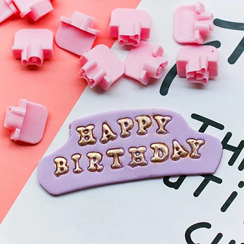 Diy Alphabet Cake Mold Letter Cookies Cutter Words Press Stamp Embossing Mould Plastic Letter Fondant Cake Biscuit Baking Mould