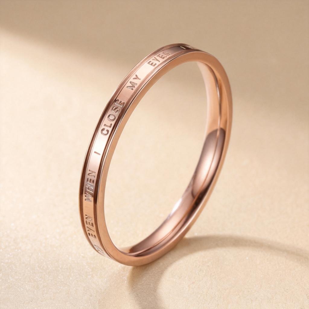 Titanium steel ring, niche and high-end, light luxury, non-fading, cross-border Instagram-style Foever Love