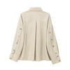 2024 Winter Fashion: Turn-Down Collar, Side Button, Loose Long Sleeve Shirt for Women - European & American Style