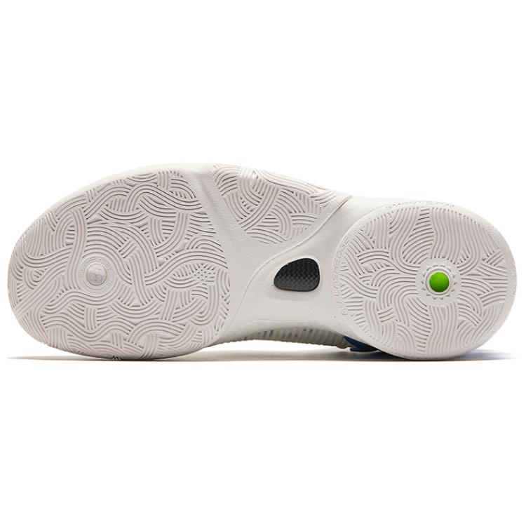 New Anta KT9 Cushioning Wear-Resistant Low-Top Basketball Shoes Men's White Blue 112421101-5