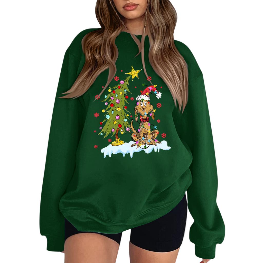 Crewneck Sweatshirt For Women Fall Graphic Sweatshirts Vacation Long Sleeve Drop Shoulder Pullover