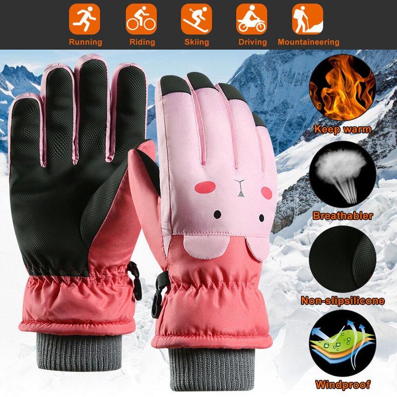 Mănuși pentru copii Mănuși impermeabile pentru schi Mănuși pentru zăpadă iarnă rezistentă la vânt