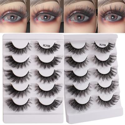 Imitation Mink Cat Eye False Eyelashes Fox Eye Fried False Eyelashes Multi-Layer Thick Eyelashes