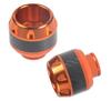 1pc Orange & Carbon Fiber Motorcycle Front Fork Frame Sliders Crash Protection