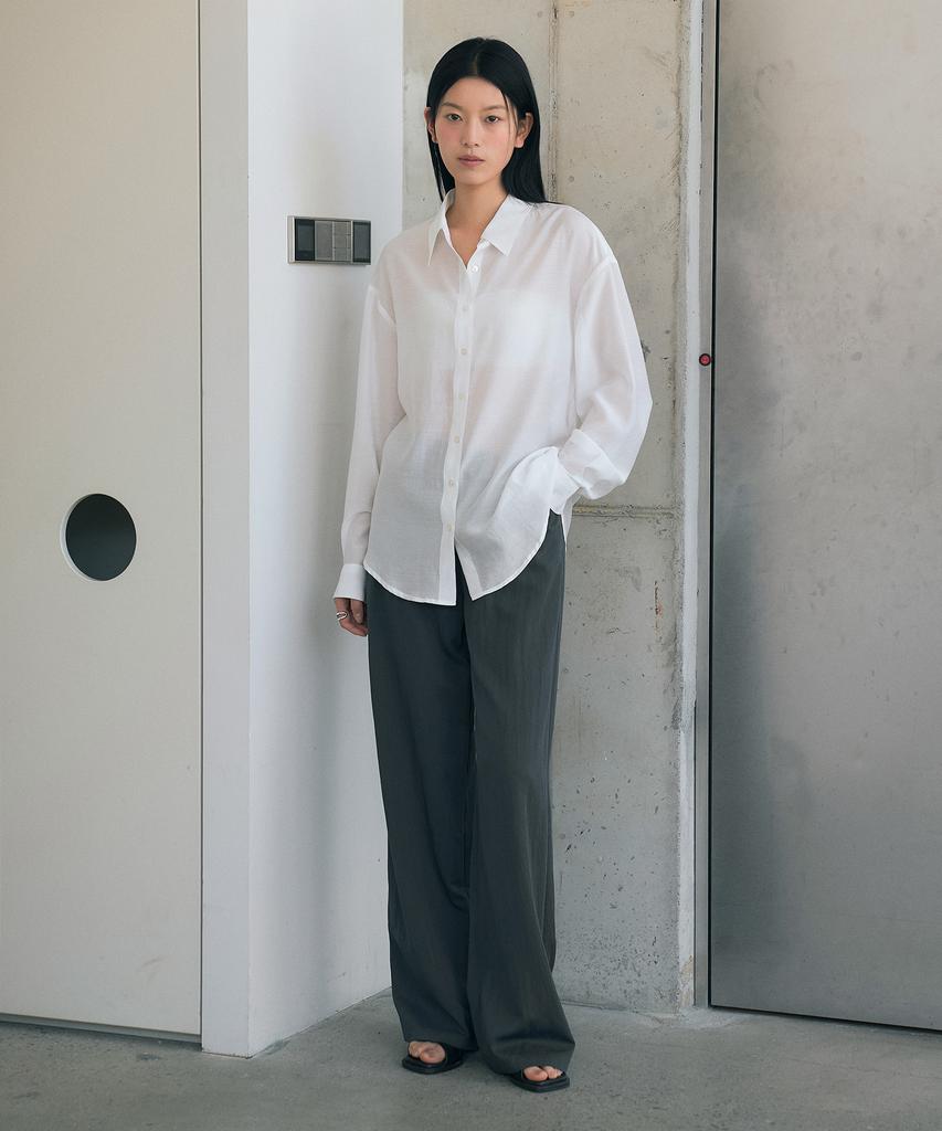 Siyajyu Sitp5278 Soft Sheer Summer Shirt_White