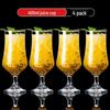HANDUNYOU 400ml Reinforced Glass Juice & Beverage Cups - Set of 4