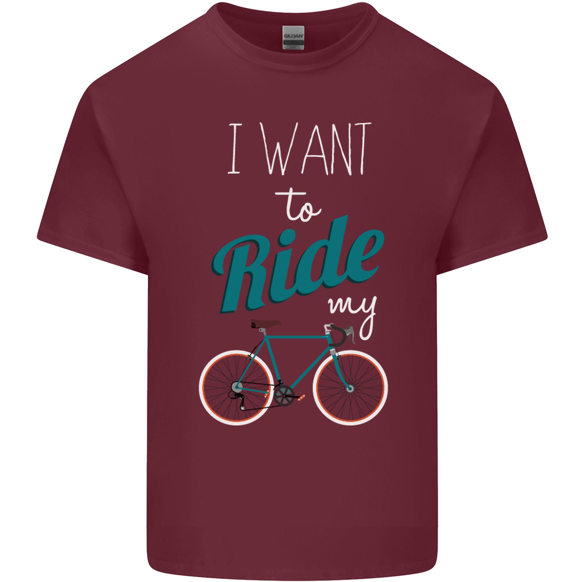 I Want to Ride My Bike Cycling Cyclist Unisexs Light Cotton TShirt S