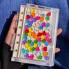 Flowing Flower/Heart Binder Notebook Color Transparent Cover Diary Book Loose Leaf Book  Gift
