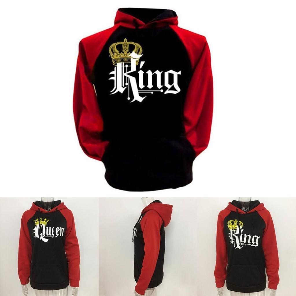 Luxurious King And Queen Crown Couples Matching Hoodies For Men And Women