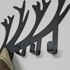 Antler Key Holder Wall Mounted Modern Metal Key Hanger Unique Deer Head Hook Creative Home Decor