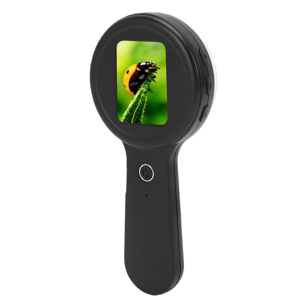 Digital Microscope Handheld 2.0 Inch Screen Portable Digital Magnifying Glass 200X Magnification 16 LED Lights Anti