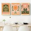 Boho Floral Sun Wall Art Posters Plant Prints Nordic Canvas Painting Pictures Living Room Mural Decorative Painting Home Decor