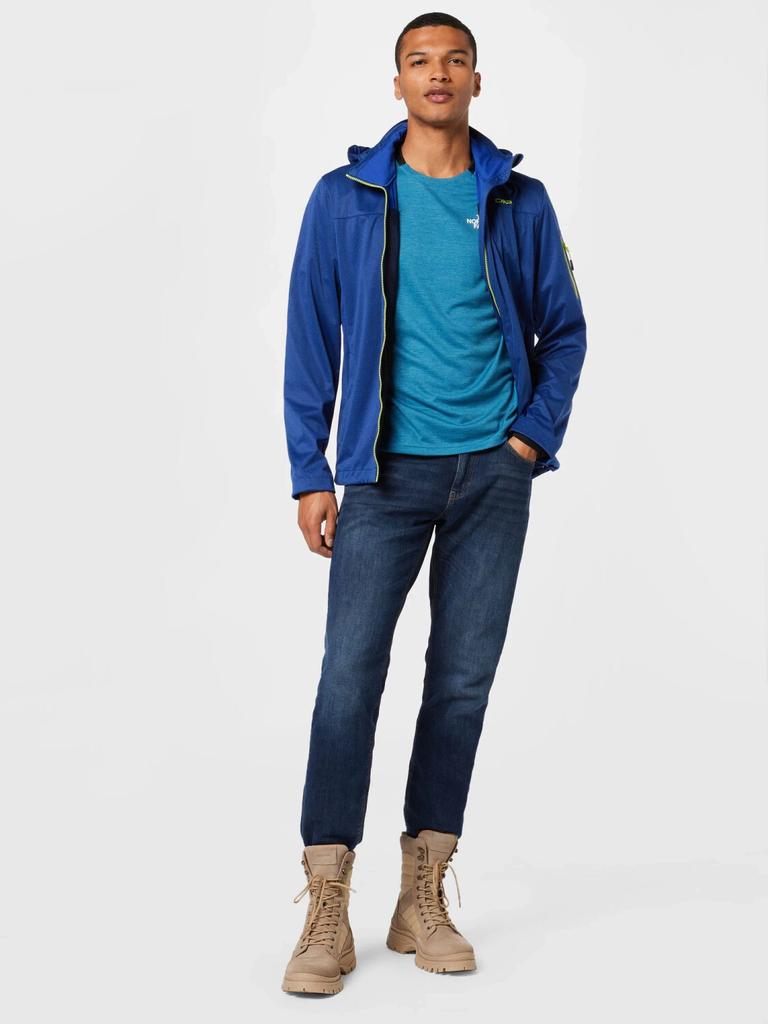 Куртка CMP Light Softshell Jacket with Detachable Hood (39A5027M) голубовато-мелового цвета.