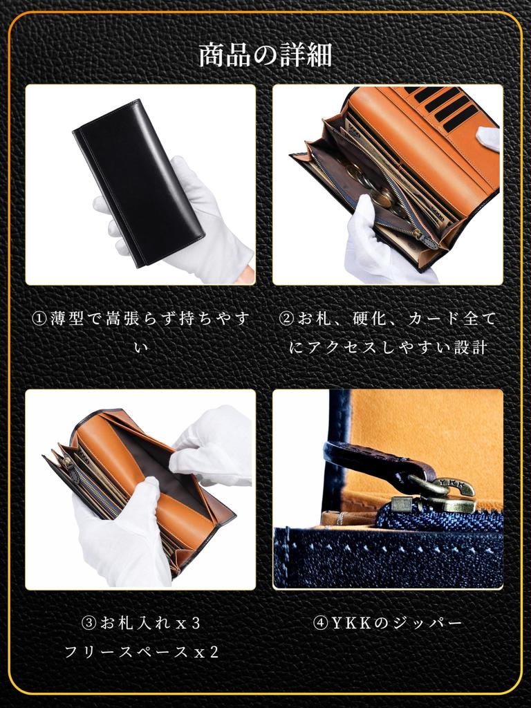 Fabrizio and Long Gusseted Coin Large 21 Card Easy To Made with Genuine Italian Leather by Top Leather YKK Zipper Men's Women's Wallet, Bifold, Purse,
