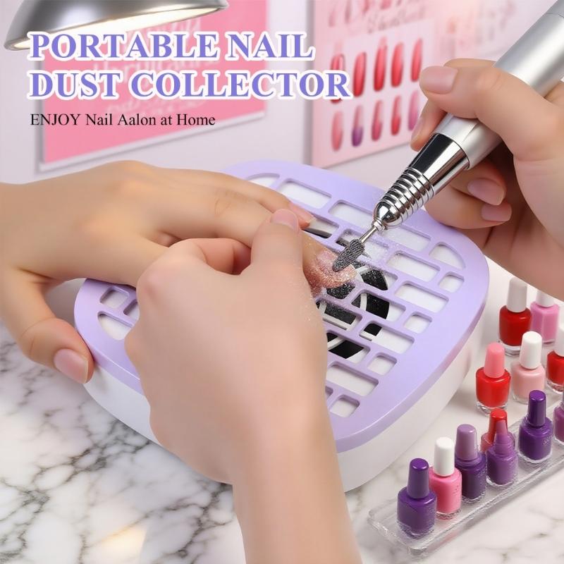 Portable Nail Dust Collector Quiet Operation ABS Material Easy Clean Detachable Dust Cup