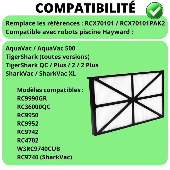 Pool Robot Filter Cartridge for Hayward RCX70101 RCX70101PAK2 Compatible TigerShark SharkVac AquaVac Pack of 2 Filters Phonillico®