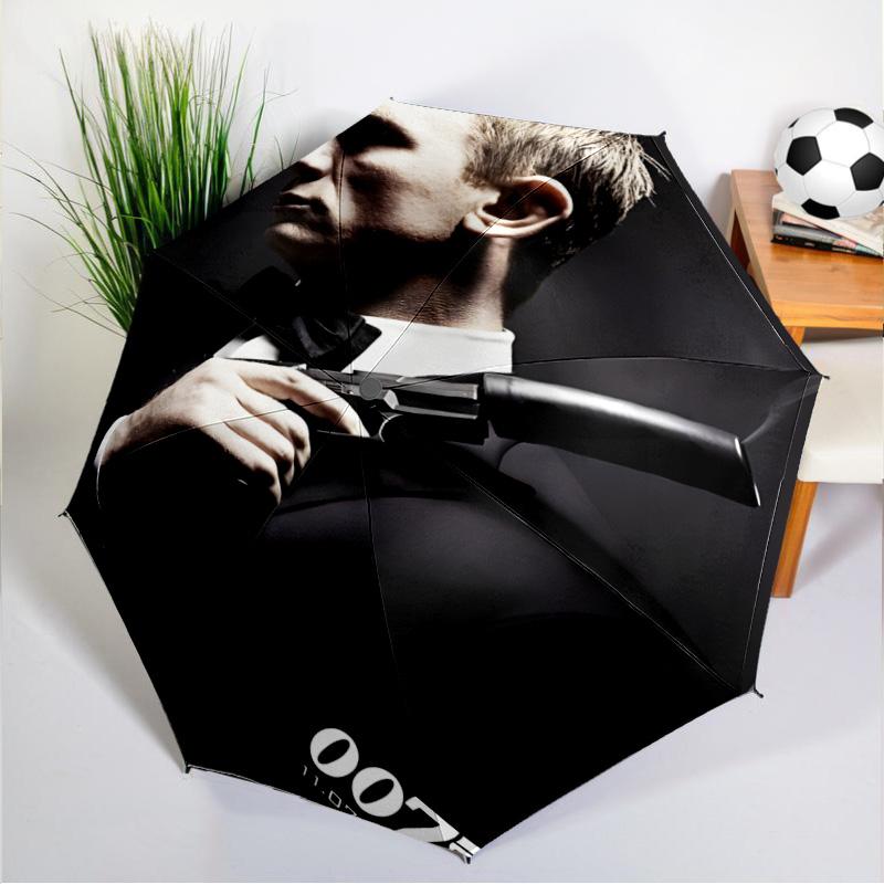 James Bond Movie Collage Umbrella 8-Frame for Travel, Camping, Casual Lightweight Portable Umbrella, Essential for Every Family Holidays Gift