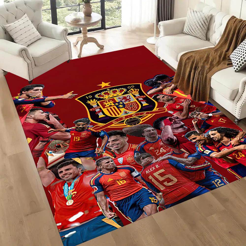 Atletico Madrid Teppich Geeignet für Spielzimmer Schlafzimmer Spielzimmer Außenbereich Rutschfester Teppich Anime Bürodekoration Perfekte Geburtstags-Weihnachtsgeschenkidee