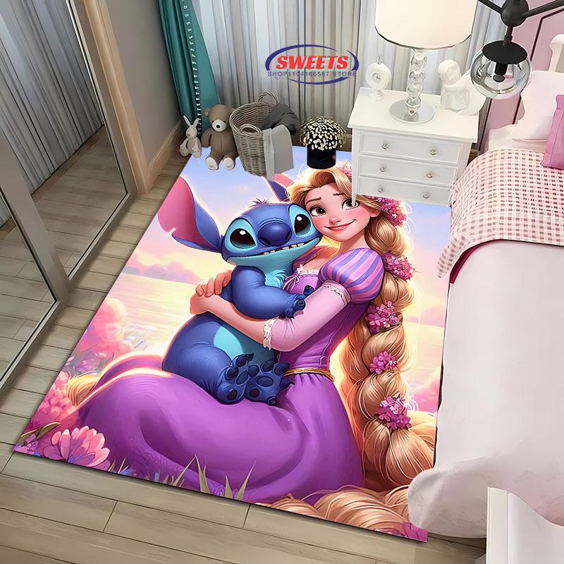 

1PC St1tch Rug for Boys Bedroom Cartoon Carpet for Boys Girls Room Decor Colorful Soft Fluffy Carpet for Living Room Floor Mat 40x60cm (16x24in)