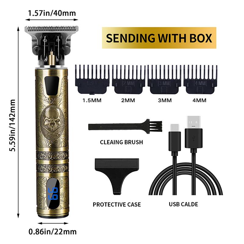 Hair Clipper Beard Shaving Body Hair Trimmer Clippers Electric Hair Cutting Machine Professional Barber LCD Display