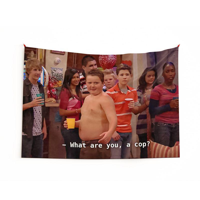 Funny TV Show Scene Tapestry What are you, a cop? Quote Wall Hanging for Bedroom Dorm Decor 100X70CM