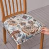 Flowers Printed Dining Chair Seat Cover Stretch Spandex Chair Covers Elastic Chair Slipcovers for Home Banquet Office Hotel