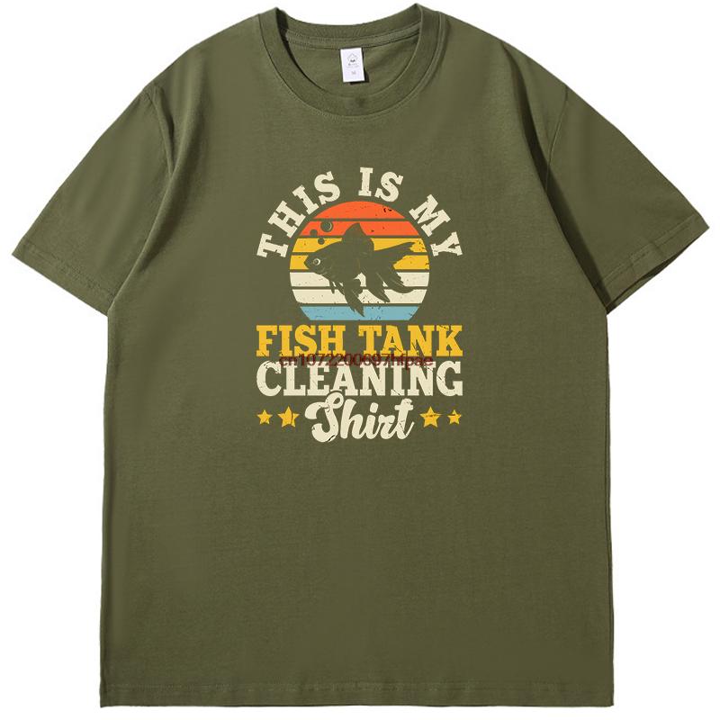 Funny Fish Lover Vintage Aquarium Cotton Tshirt Fashion Tees Tops Summer Oneck New Shirts And Tshirts Unisex Print T Shirt
