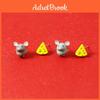 Asymmetrical Cute Mouse Earrings Cheese 2020 Sweet Style With Diamond Accents