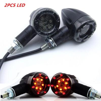 2 Stück Motorrad-Retro-Stil, 2 Farben, LED-Blinker, Blinker, Lampe, universelle Anwendung