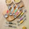 8Pcs Measuring Spoons Magnetic Measuring Spoons Dual Sided Stainless Steel Measuring Spoon Stackable Nesting Tablespoon Teaspoon