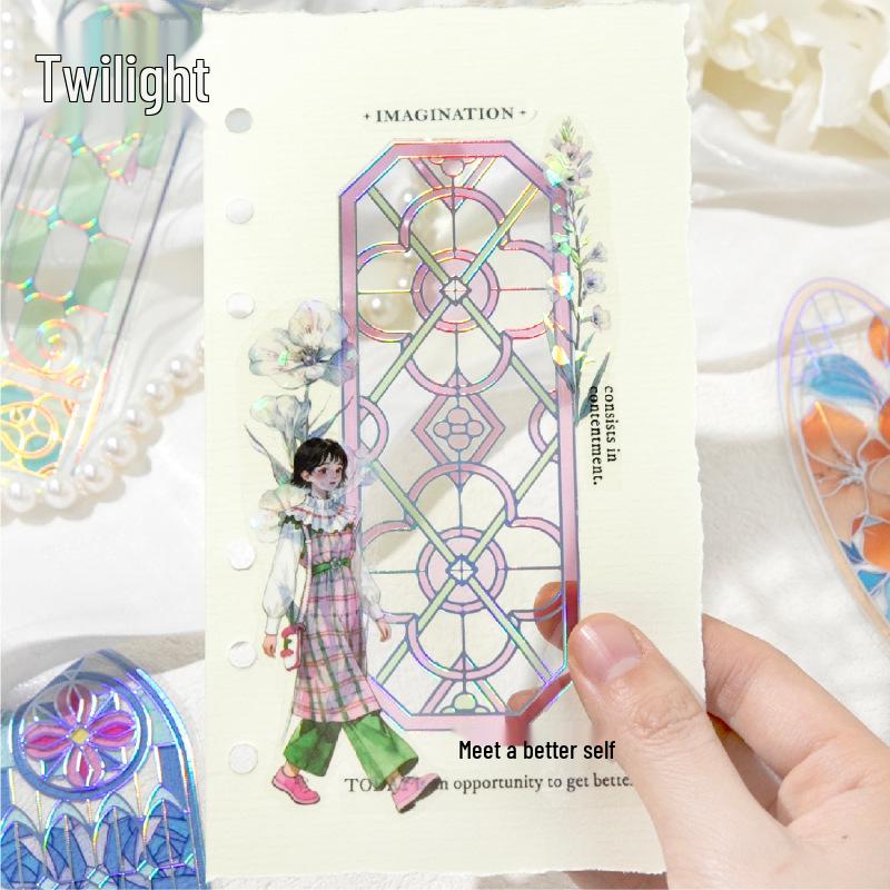 Twilight PP Bookmarks: Flowing Light Series, 6 Irregular Translucent Designs for Journal Decoration, Choose from 6 Styles