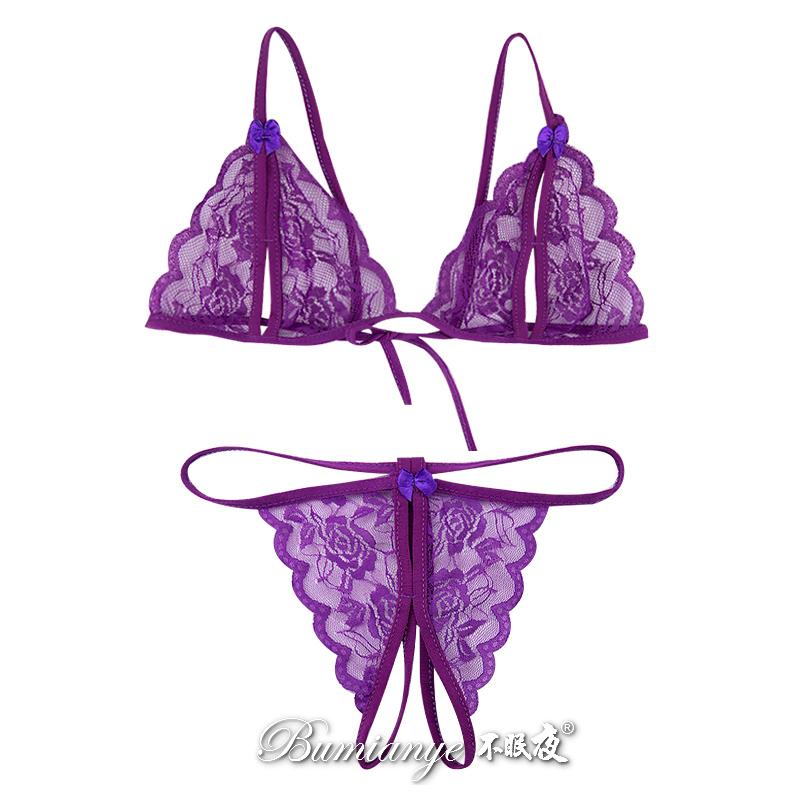 Open Crotch Solid Lace Hollow Out Erotic Woman Outfit Pornographic Lingerie Sexy Sleep Suits Fancy Underwear Female Exotic Sets