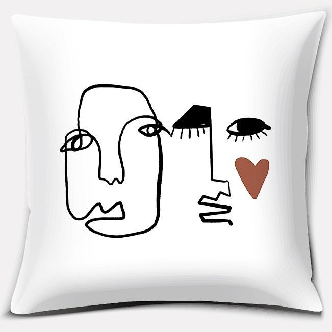 Abstract Face Series Pillow Gift Home Office Decoration Pillow Bedroom Sofa Car Cushion Cover
