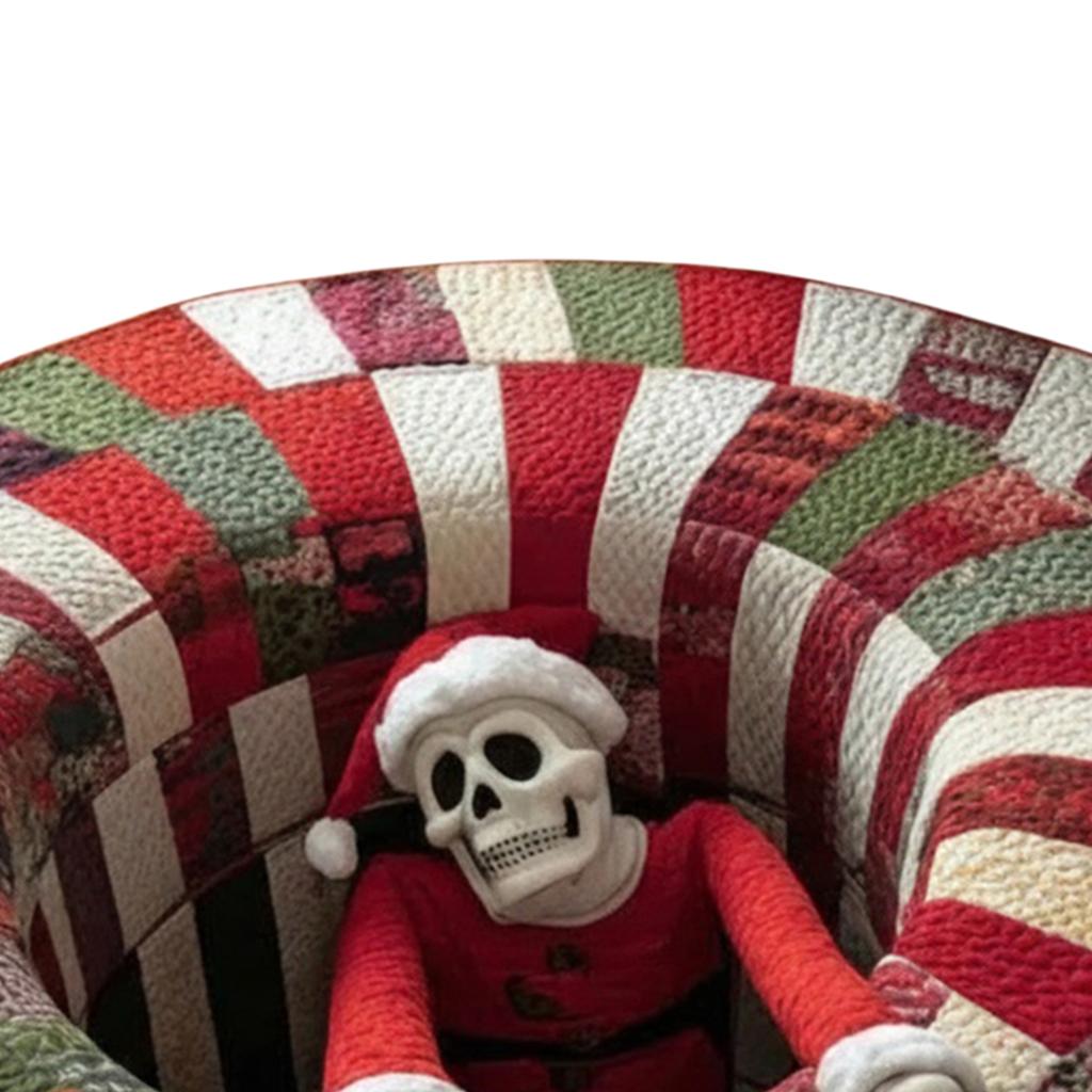 40cm Christmas Red Rug Snowman Gnome Skeleton Carpet 3D Car Christmas Tree Print Door Mat Room Home Halloween New Year Decor