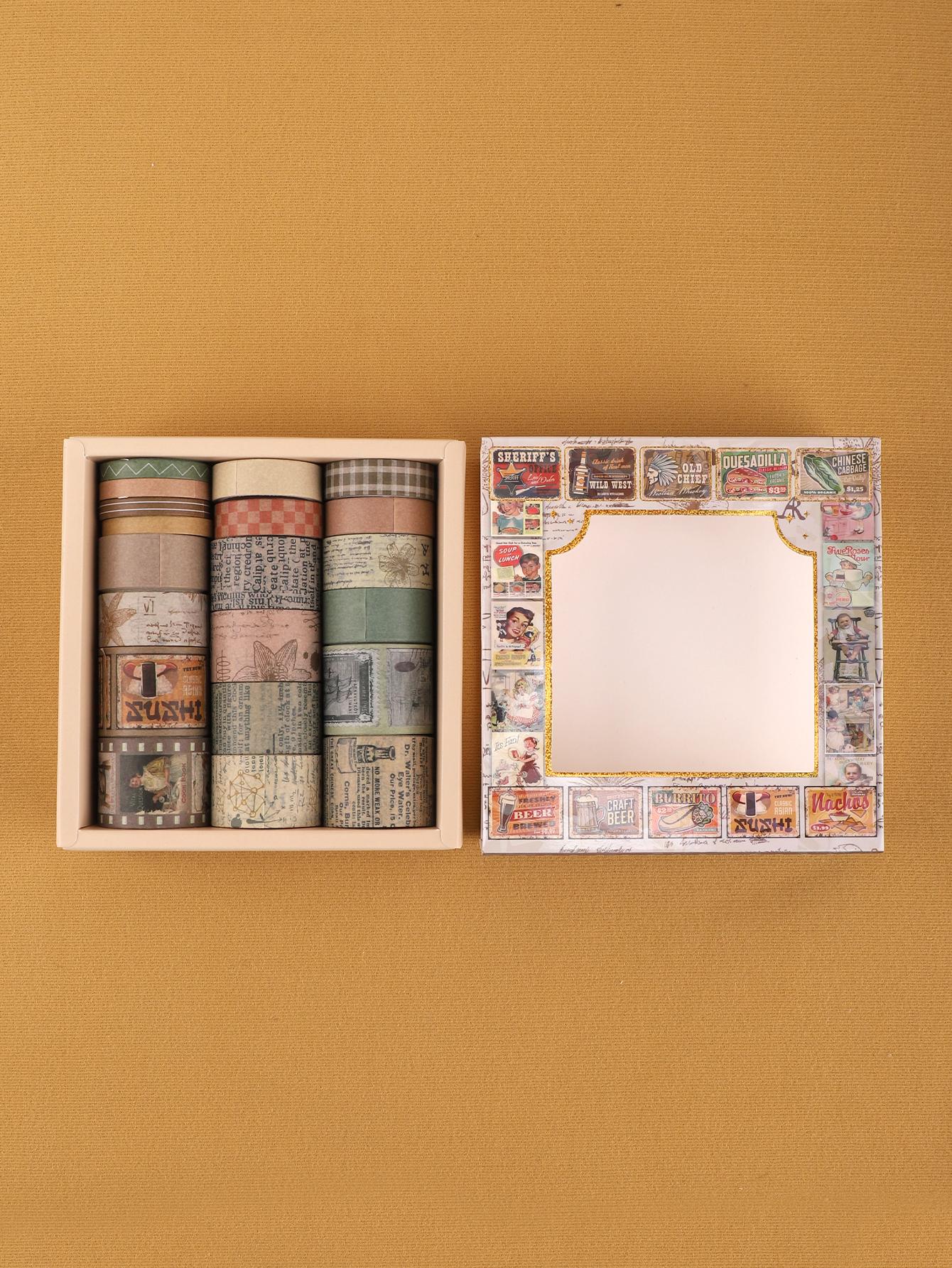 12 рулонов/Коробка Винтажная Красота Васи Лента Клейкая Бумажная Лента Для Креативного Ведения Дневника Скрапбукинга И Декора Скрапбукинг Васи Лента