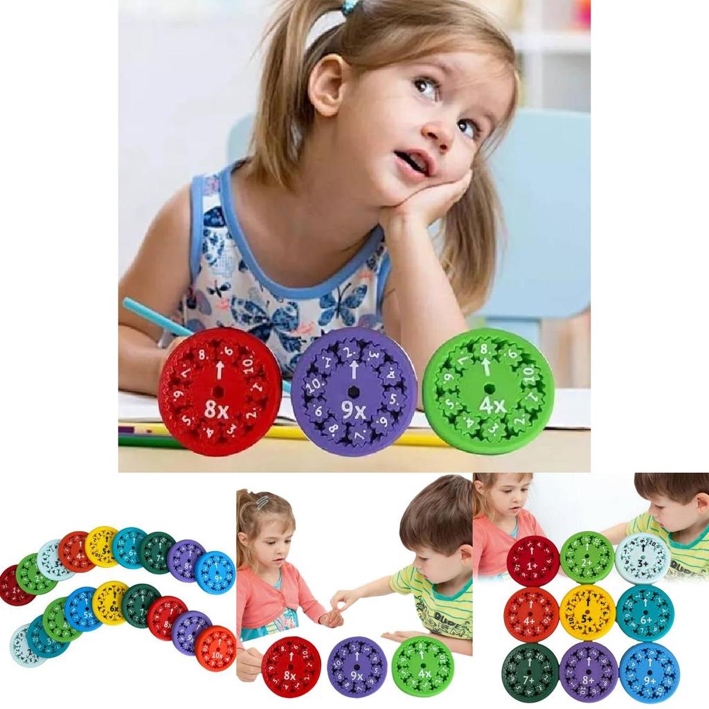 Educational Math Fidget Spinners For Learning Arithmetic With Colorful Plastic Material