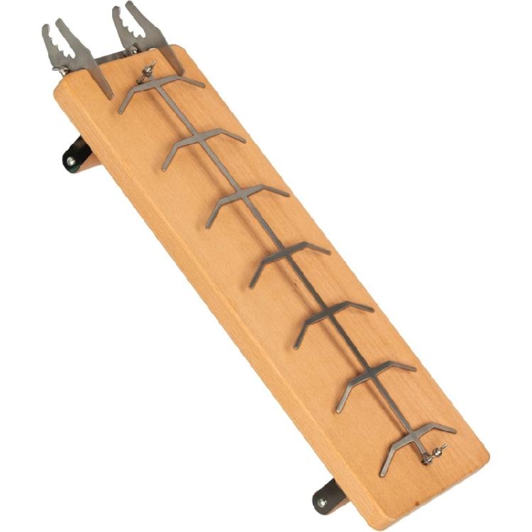 

Stainless Steel Fish Grills With Folding Handle And Wooden Frame Salmon Plank For Barbecue And Picnics 1