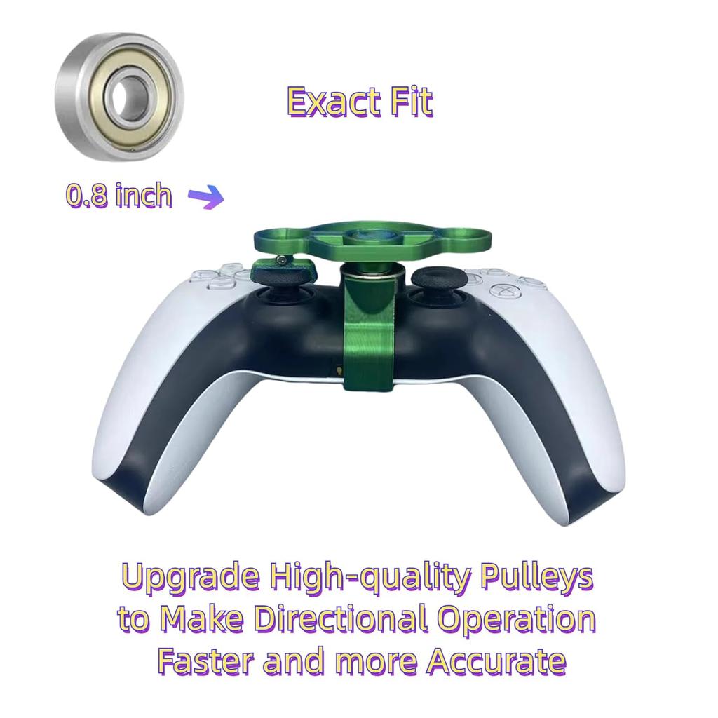 CHOWONE Mini Steering Wheel for PS5 Racing Game Controller Remote Control Accessory for PS5 Car Racing Simulator Steering Wheel Attachment (Bluish