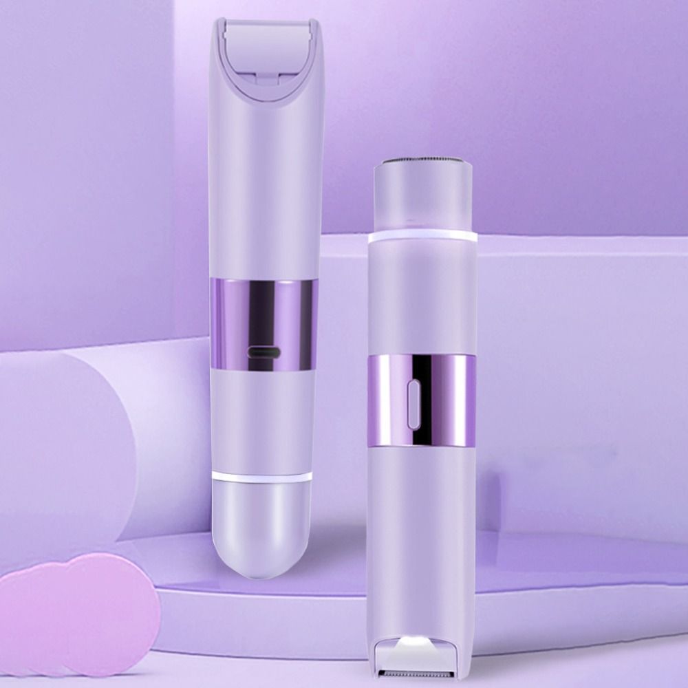 USB Rechargeable Women Shaver Double Head Epilator Shower Safe Hair Remover  For Underarm Face Leg
