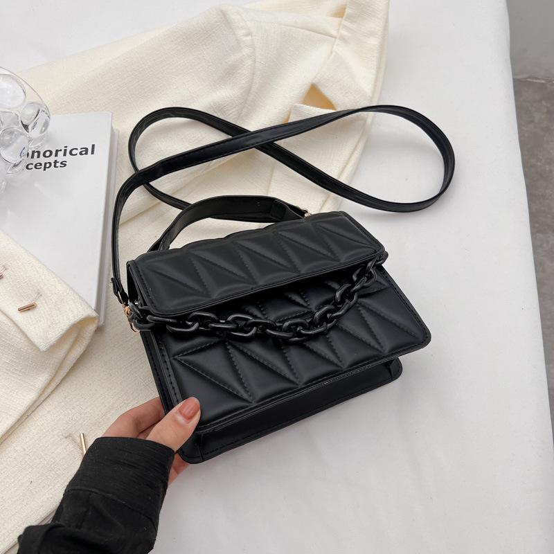 Women's shoulder bag flow fashion portable small square bag simple diamond popular messenger bag