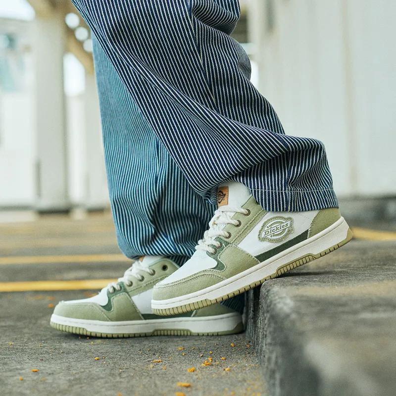 Dickies Fabric Lightweight Low top Skateboard Shoes Unisex Avocado Green (Unisex) Skate Shoes