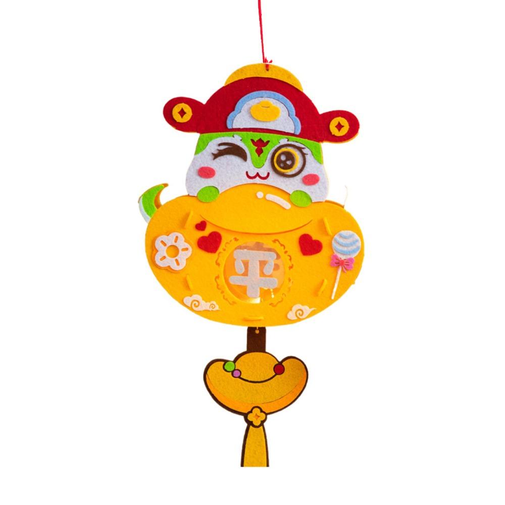 Cartoon Handheld Lantern Handmade Lantern Material Package  Children's Gift