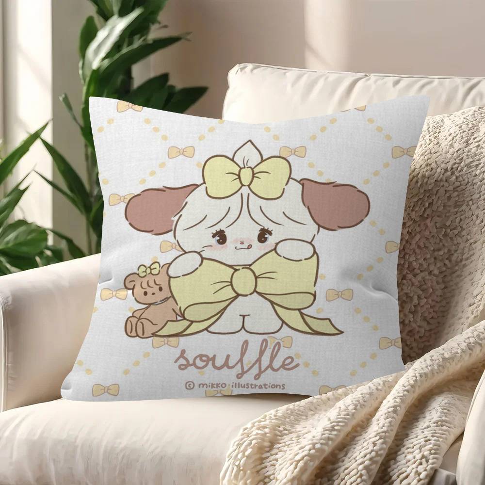 Cute M-Mikko Anime I-Illustrations Personalized Picture Text Home Decorative Pillows Household Gifts 45X45Cm