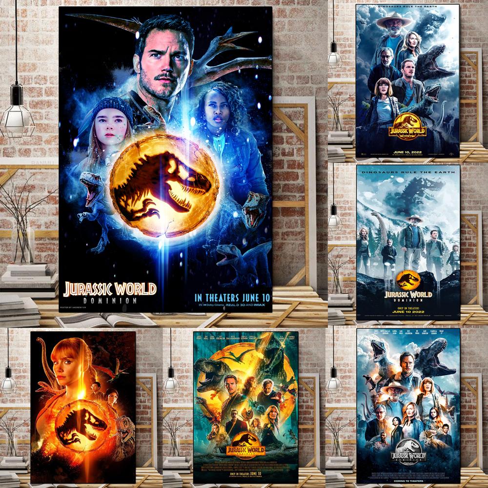 

Каркас из цельного дерева 2022 Мир Юрского периода 3: Обложка фильма «Доминион», постер, портрет персонажа, холст, картина, настенное искусство, украшение для гостиной, дома