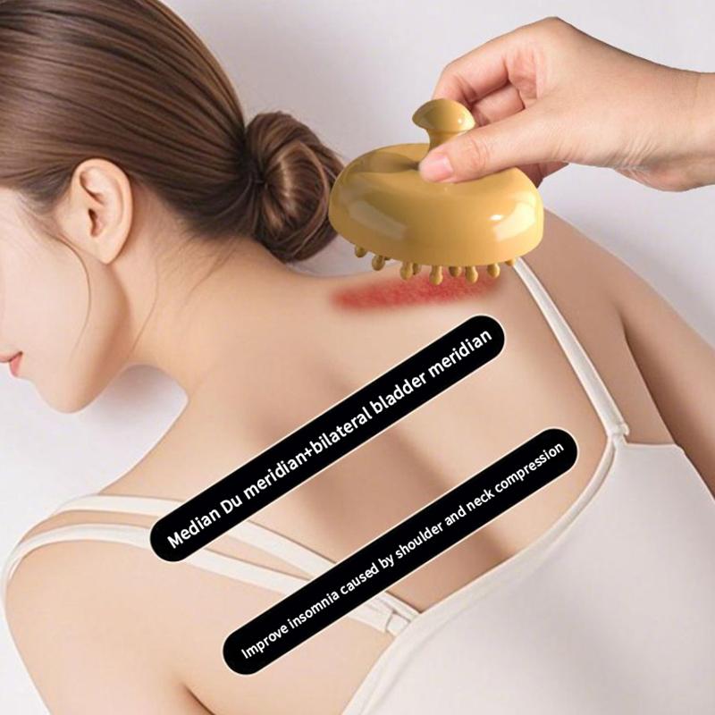 Multi-Functional Pp+Wood Therapy Massage Comb Scalp Head Massager Natural Wood Circular Tooth Guasha Scraping Body Massager