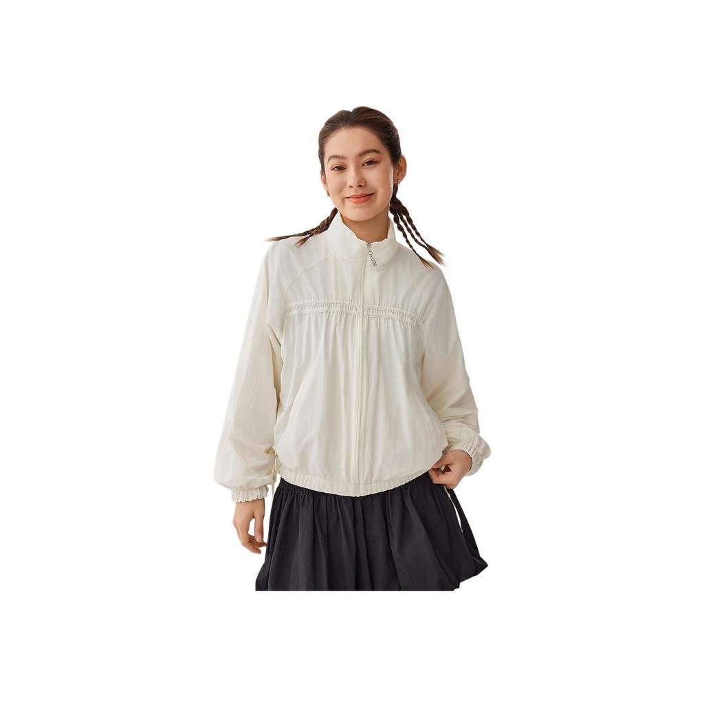 Skechers Fashionable Versatile Soft Loose Jacket Women Jackets Cotton-Candy-White L225W095-0074